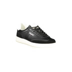 BLAUER Sneakers Uomo Nere con Lacci e Dettagli a Contrasto Bianco
