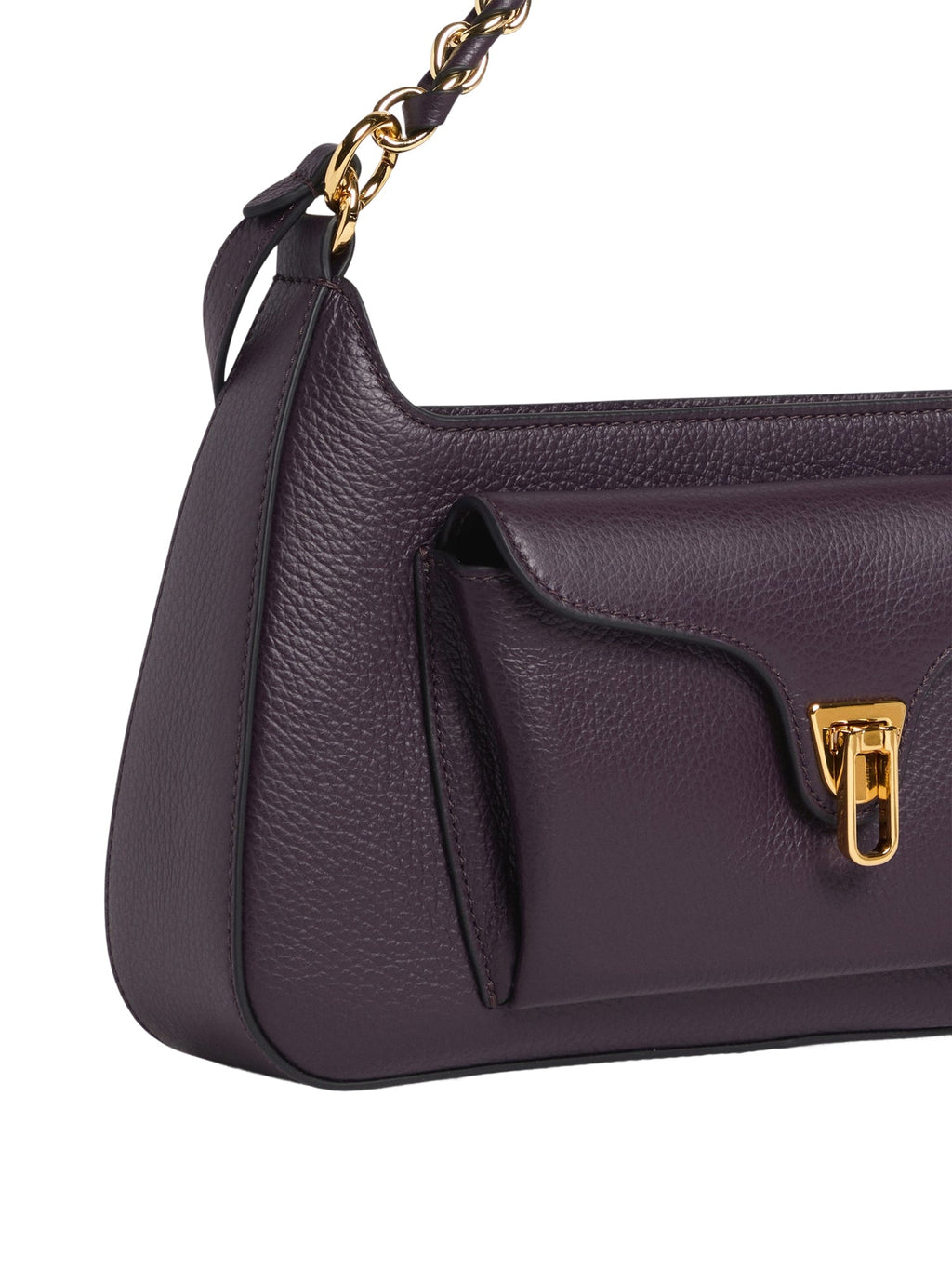 COCCINELLE Women's Purple Shoulder Bag, Made of Genuine Leather, Beat Generation
