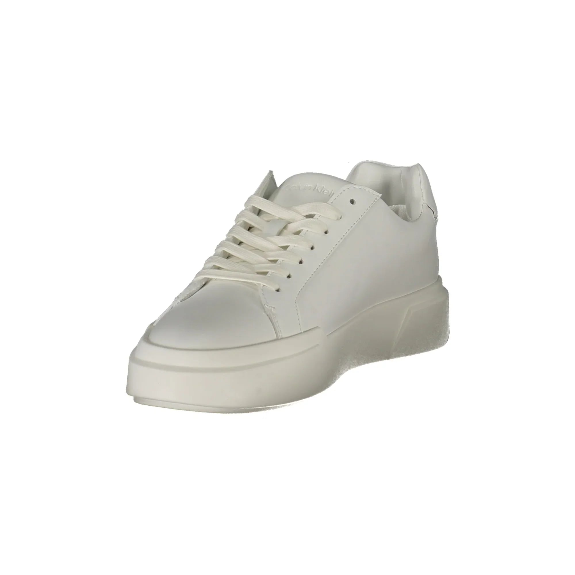 CALVIN KLEIN Women's White Lace-Up Sneakers with Removable Footbed