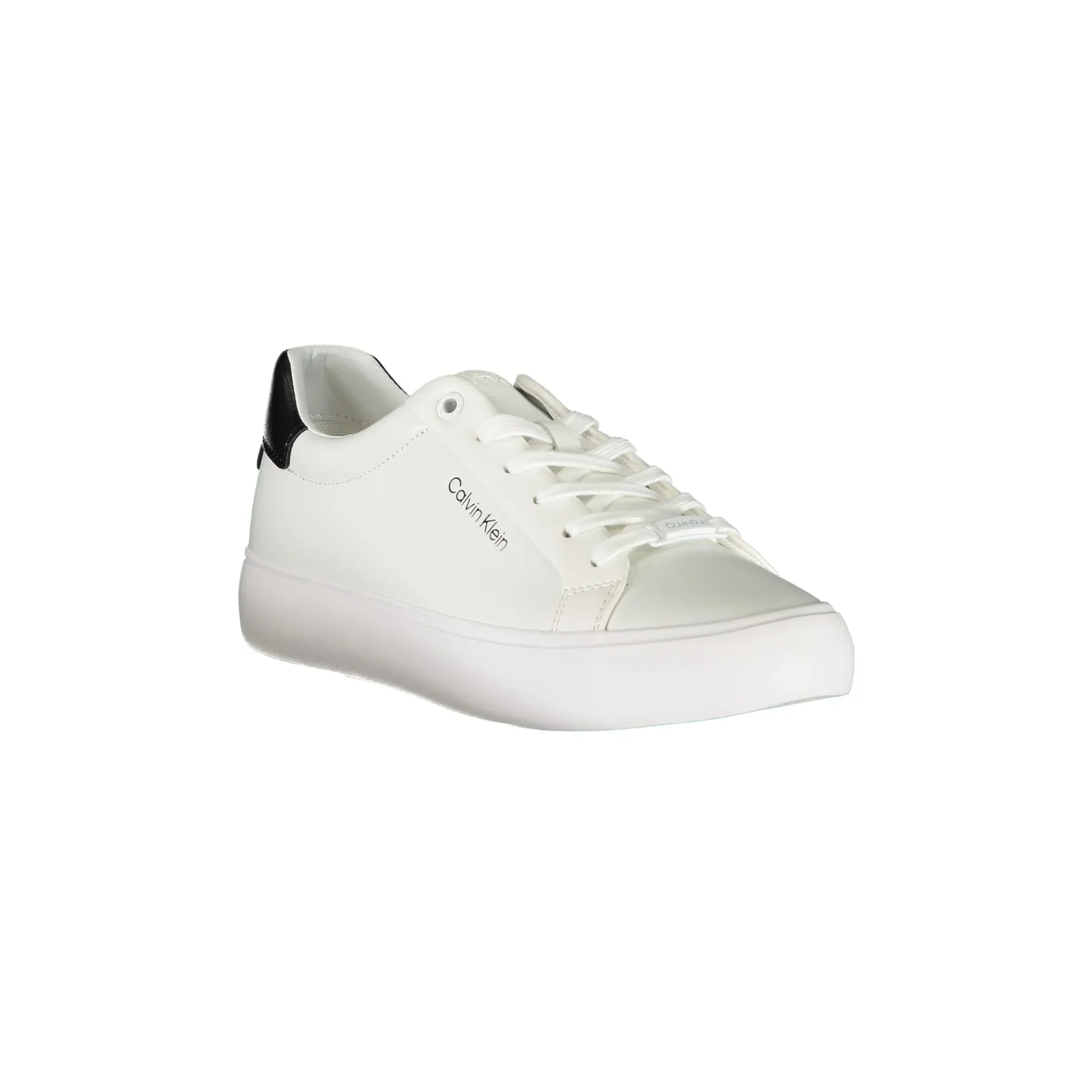 CALVIN KLEIN Women's White Lace-up Sneakers with Logo