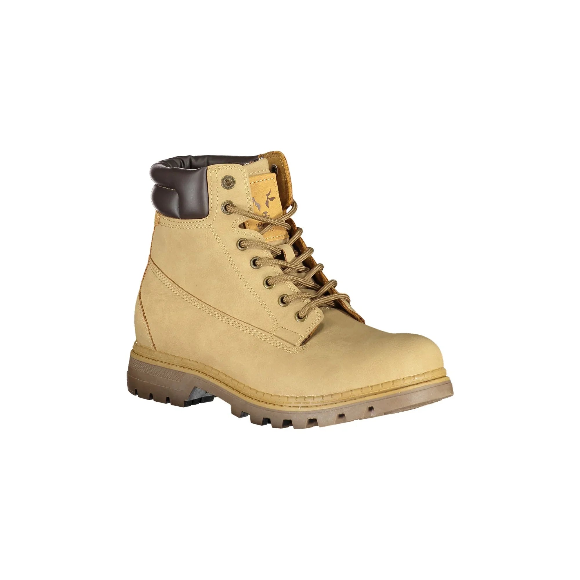 CARRERA Stivaletti Donna Beige con Lacci e Dettagli a Contrasto