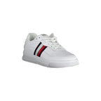 TOMMY HILFIGER Men's White Embroidered Logo Sneakers