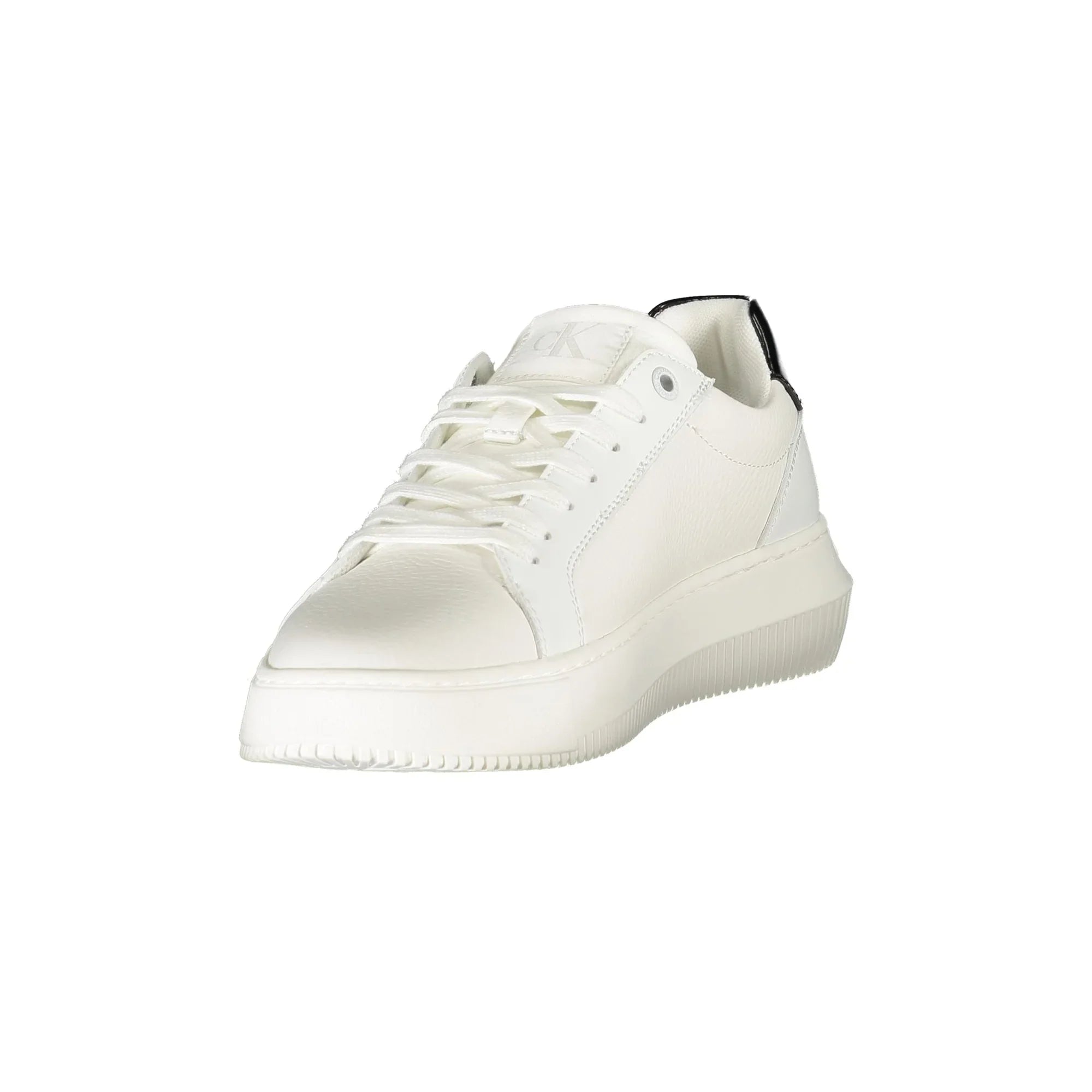 CALVIN KLEIN Women's White Sneakers with Black Details