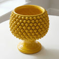 Half-pineapple mustard ceramic vase from Caltagirone