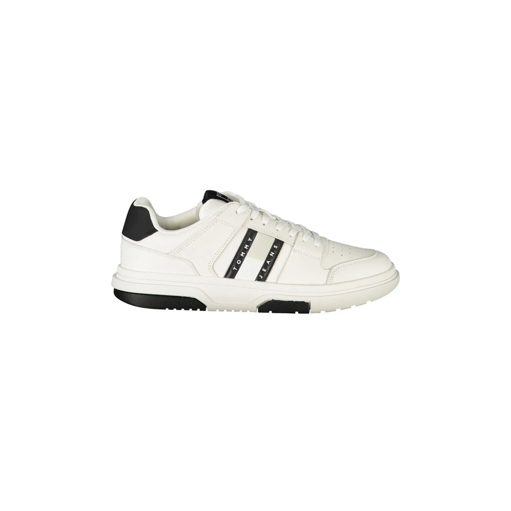 TOMMY HILFIGER Calzatura Sportiva Uomo Bianca con Dettagli Neri