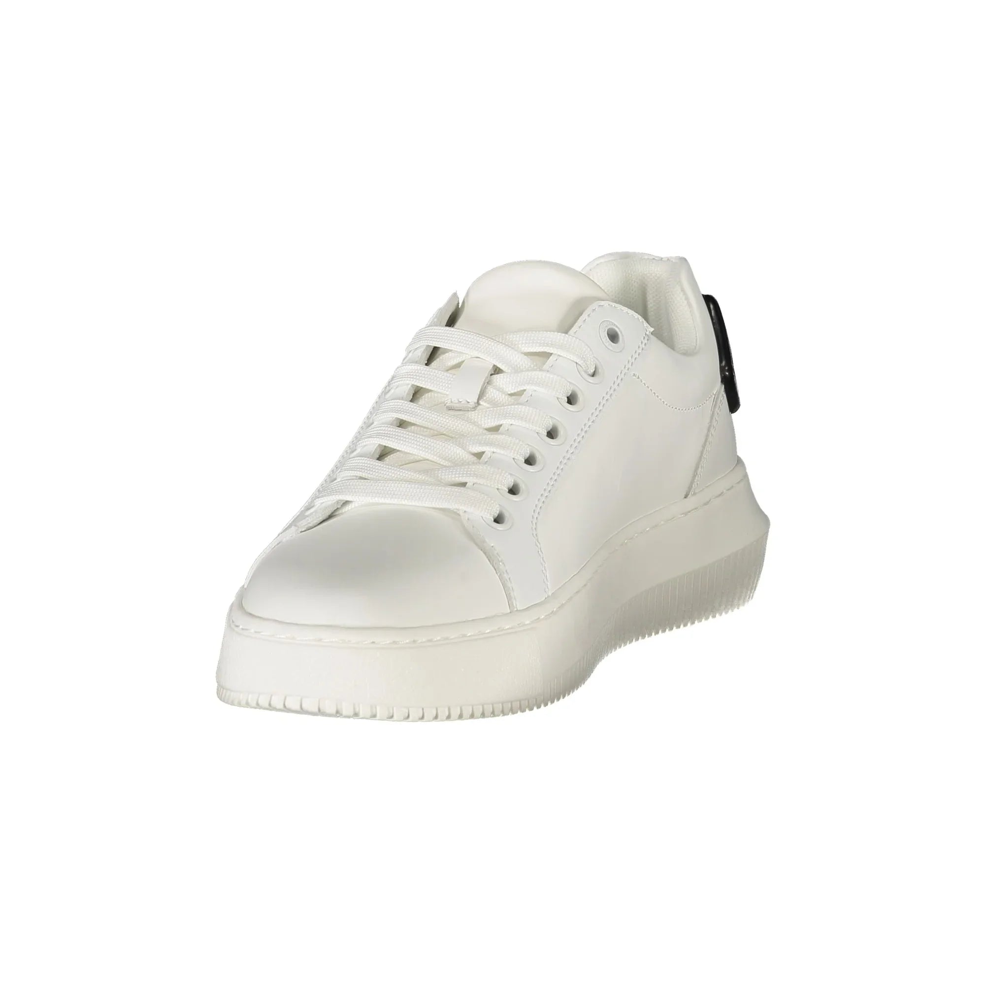 CALVIN KLEIN Women's White Sport Shoes with Black Details