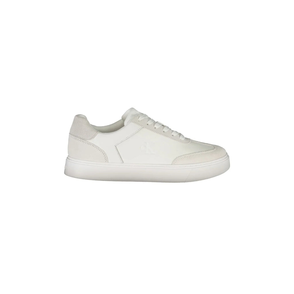 CALVIN KLEIN Sneakers Uomo Bianche con Lacci e Dettagli in Bianco