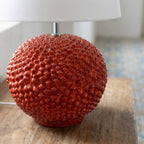 Lume palla a pigna in ceramica decoro Rosso Fuoco Ceramiche di Caltagirone Sofia