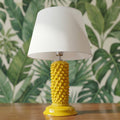 Lume Pigna Cilindro in Ceramica di Caltagirone h 60 cm — Senape