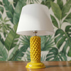 Lume Pigna Cilindro in Ceramica di Caltagirone h 60 cm — Senape