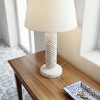 Lume Pigna Cilindro in Ceramica di Caltagirone h 60 cm — White Line