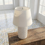 Lume Pigna Cilindro in Ceramica di Caltagirone h 60 cm — White Line