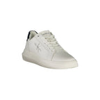CALVIN KLEIN Scarpe Sneakers Uomo Bianche con Dettagli Neri e Plantare Removibile