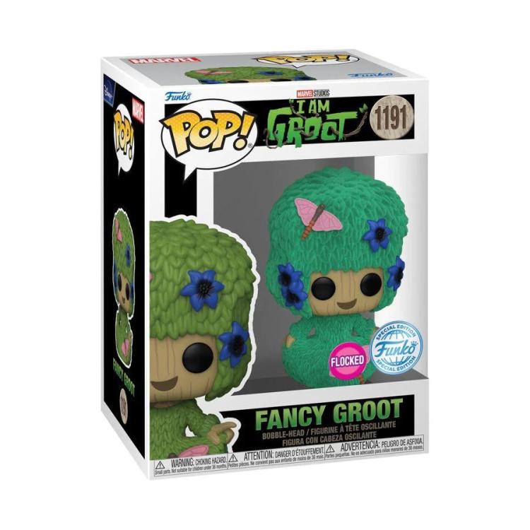 Funko Pop! Marvel I Am Groot - (1191) Fancy Groot Flocked Special Figure 9Cm