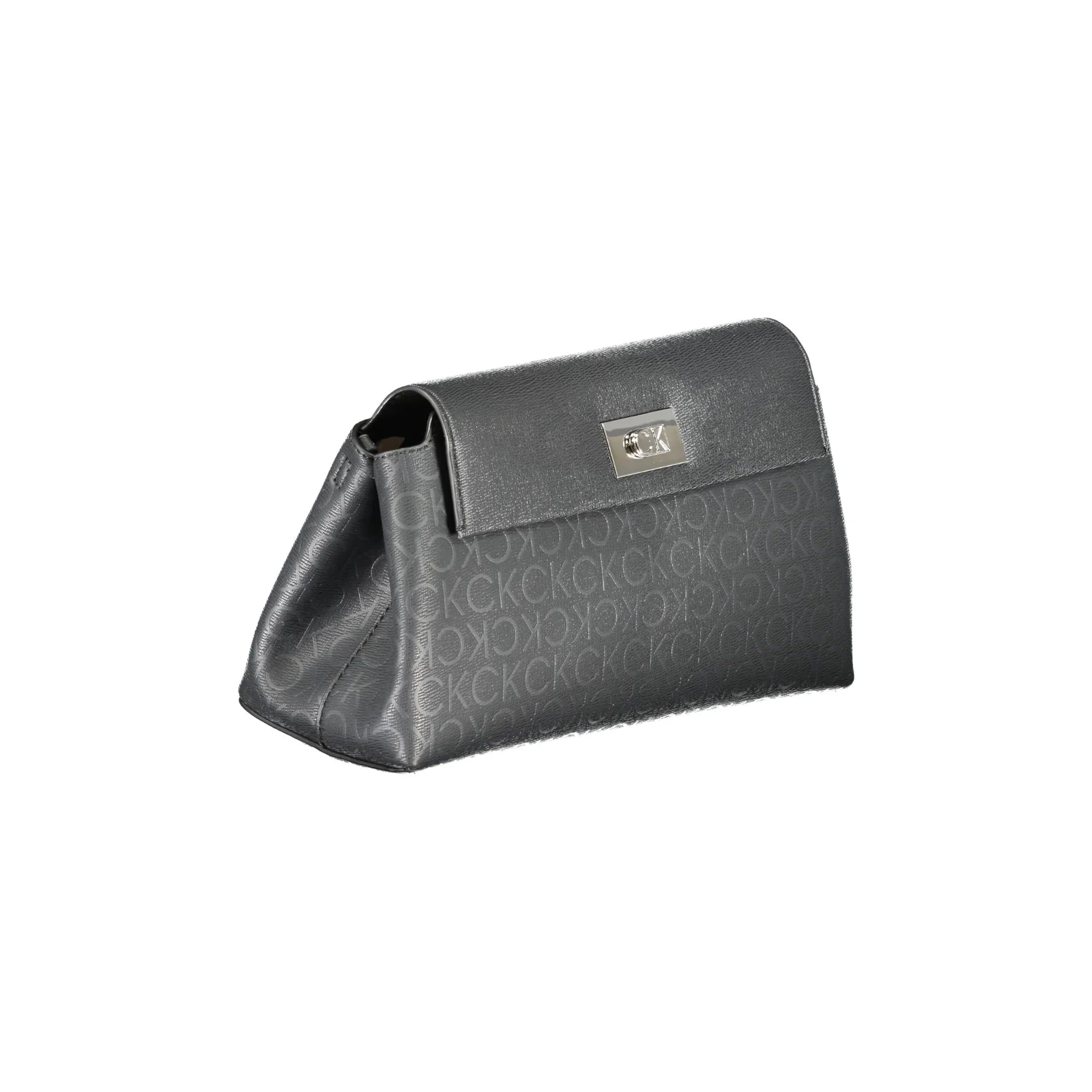Calvin Klein Women's Black Crossbody Bag with Snap Closure