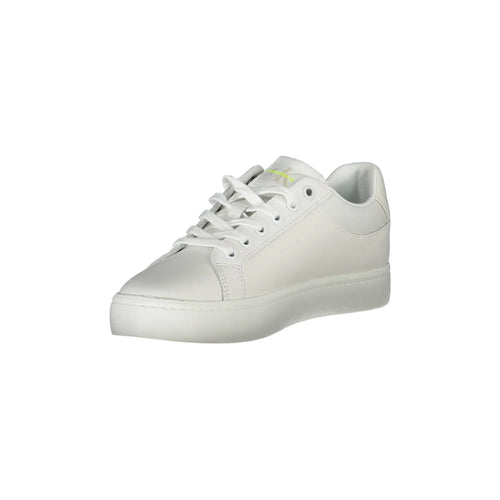 CALVIN KLEIN Women's White Sneakers with Contrast Details and Logo
