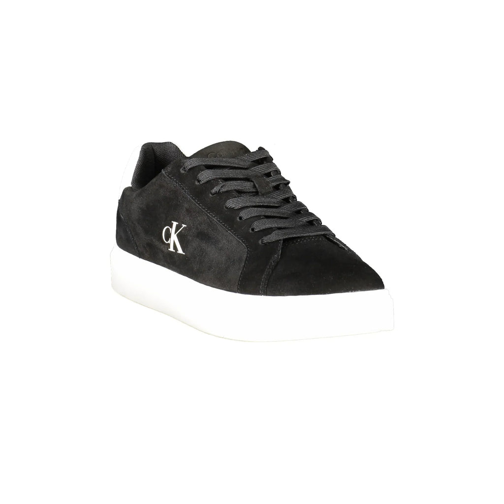 CALVIN KLEIN Sneakers Uomo Nere con Lacci e Dettagli in Bianco