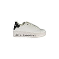 GAELLE PARIS Women's White Sneakers with Double Laces and Logo Print