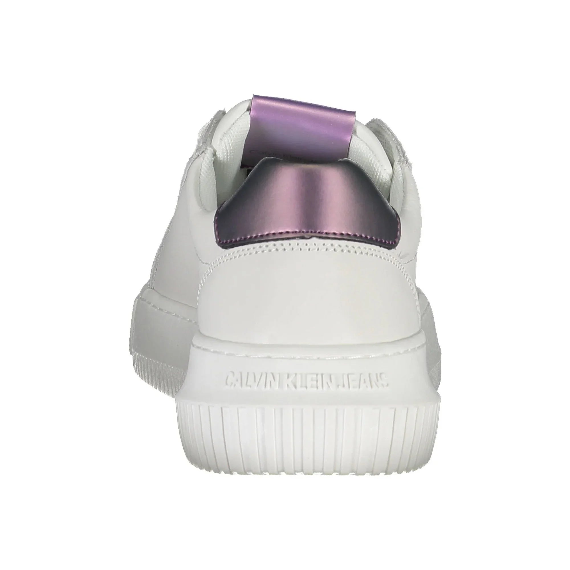 CALVIN KLEIN Women's White Sneakers with Contrast Details