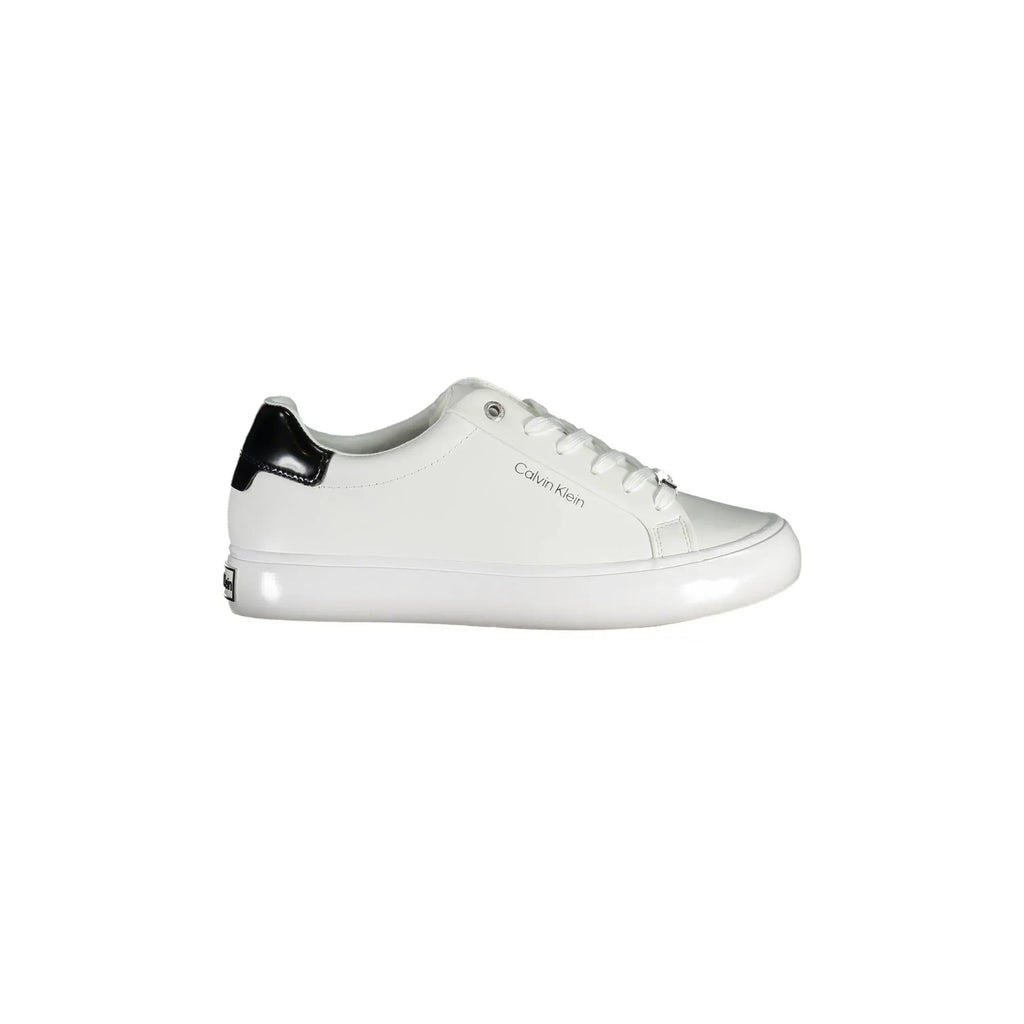 CALVIN KLEIN Sneakers Donna Bianche con Dettagli a Contrasto