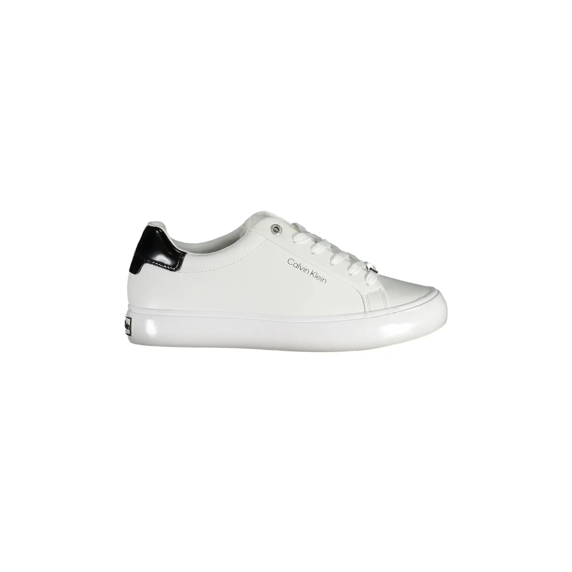 CALVIN KLEIN Women's White Sneakers with Contrast Details
