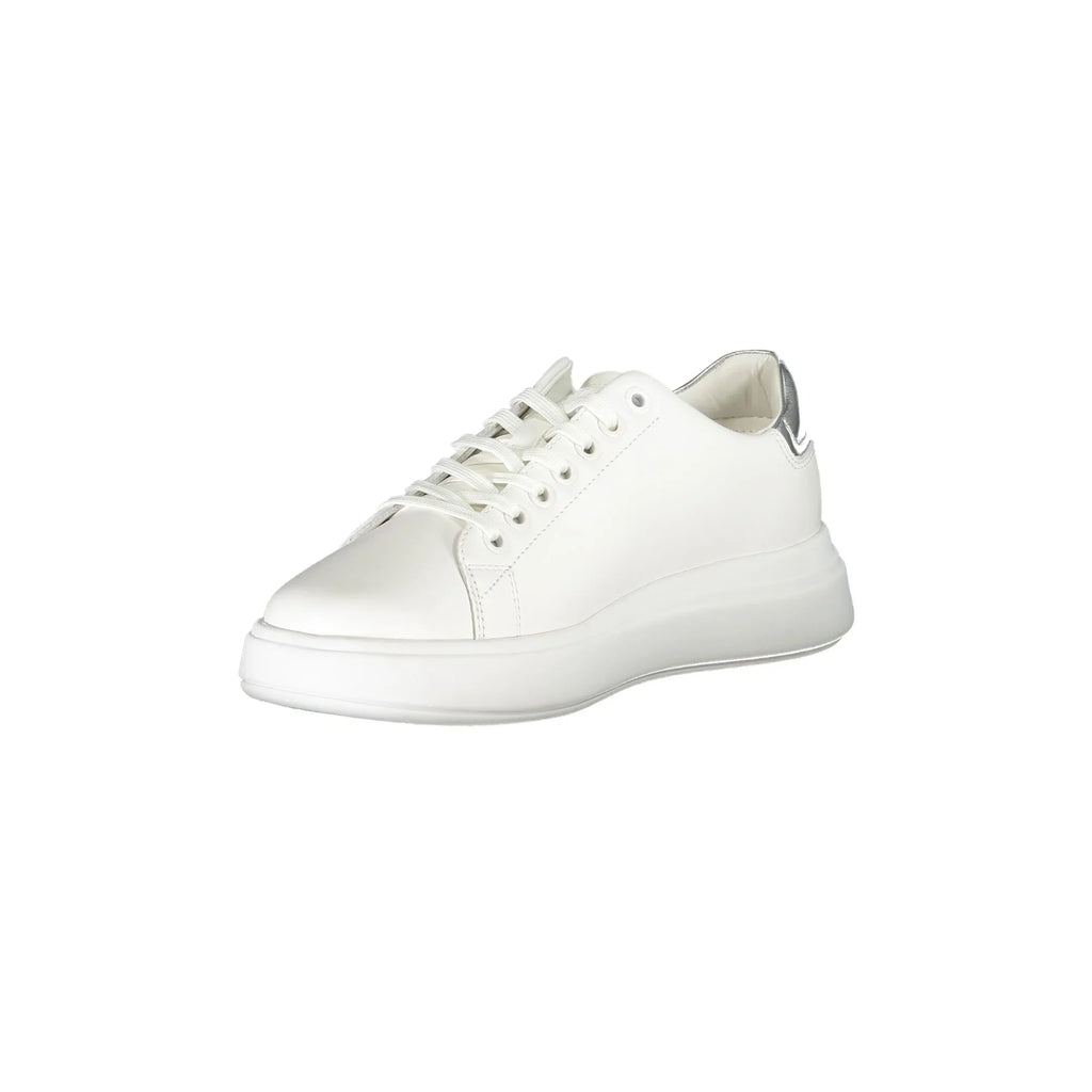 CALVIN KLEIN Scarpe Sneakers Donna Bianche con Dettagli a Contrasto