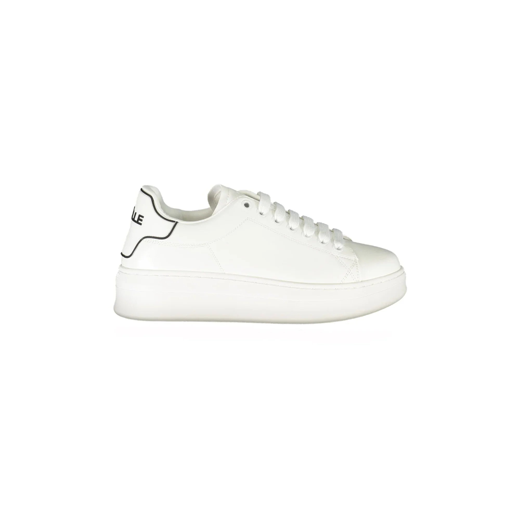 GAELLE PARIS Women's White Sneakers with Contrast Details