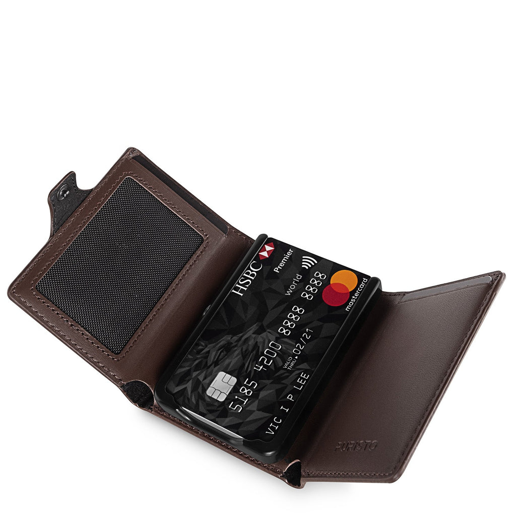 KLIK Classic with XL Coin Pocket Brown Leather
