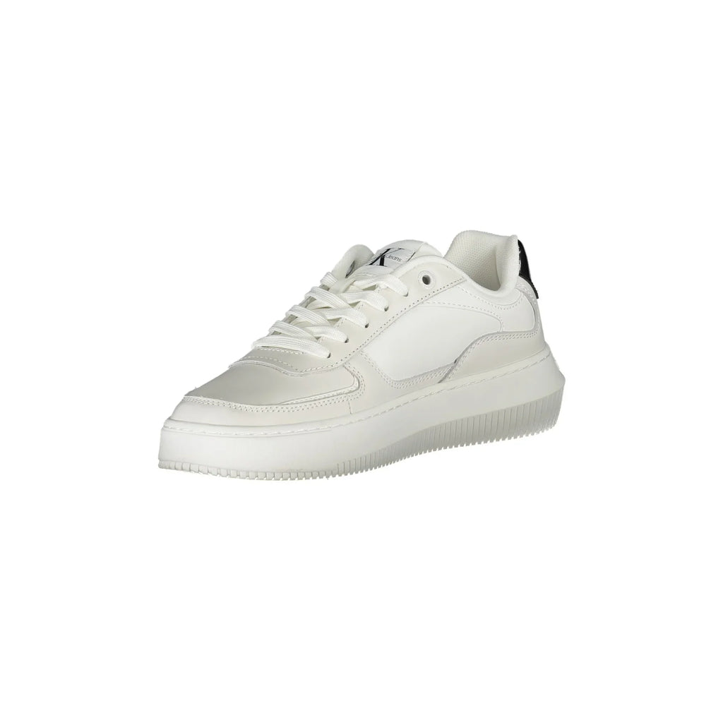 CALVIN KLEIN Women's White Sport Shoes with Print and Laces