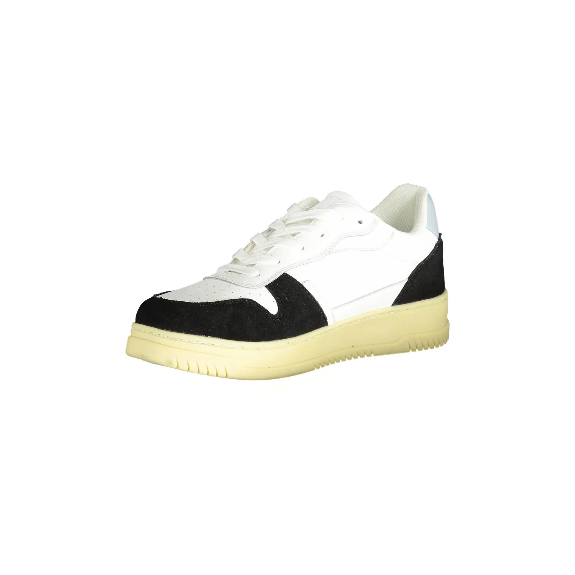 GAELLE PARIS Men's White Sneakers with Contrast Details and Logo
