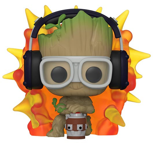 Funko Pop ! Marvel - I Am Groot (1195) Groot W/Detonator Bobble Vinyl Figure 9Cm