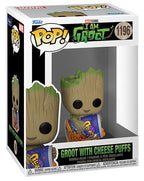 Funko Pop ! Marvel I Am Groot - (1196) Groot W/ Cheese Puffs Bobble Head 9Cm