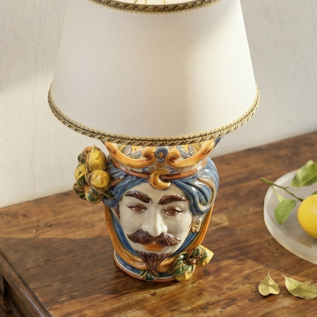 Head Lamp h 55 blue and orange lemons white male