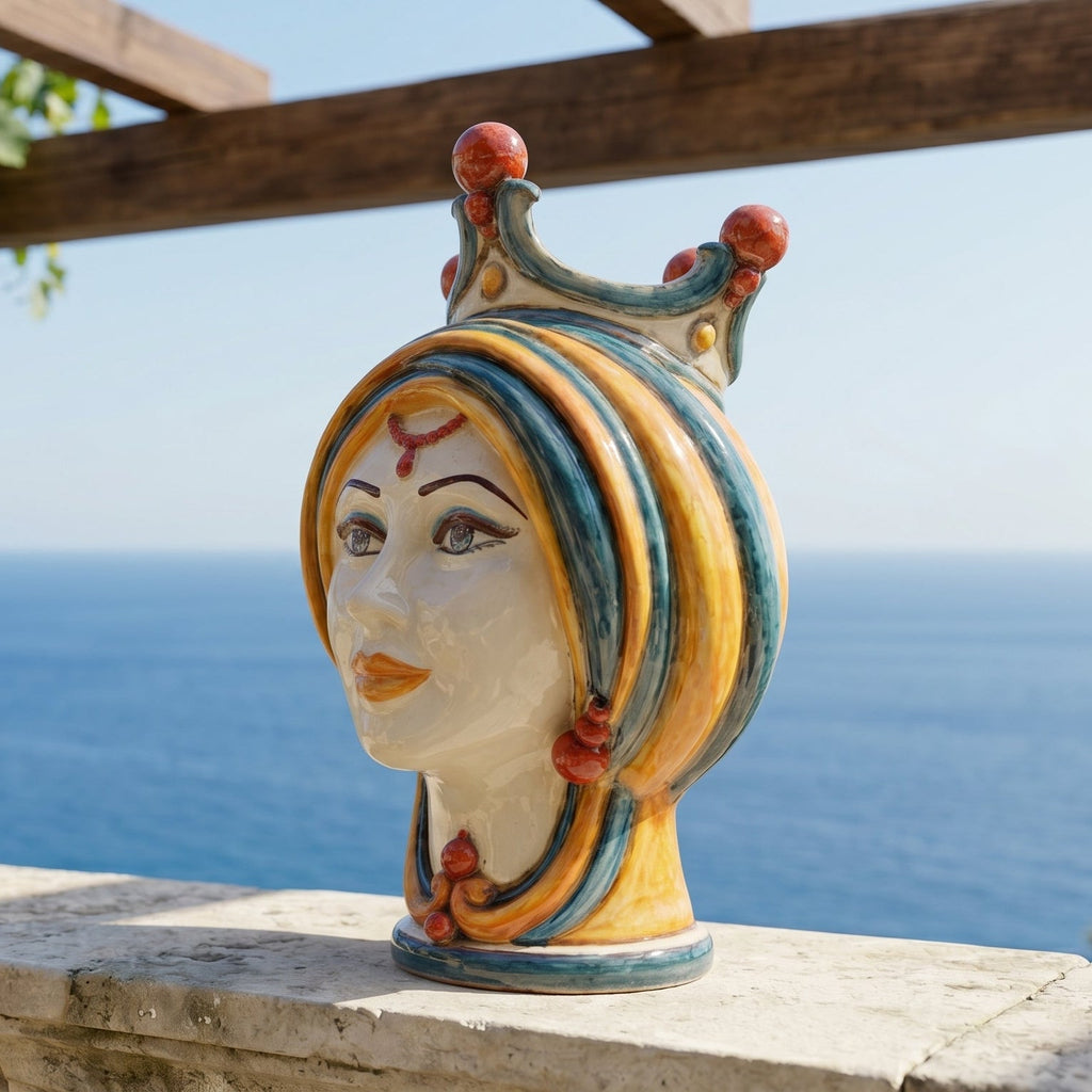 Head h 30 in blue and orange for women