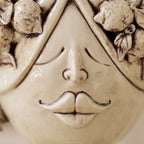 Testa Zahira con Limoni h 30 cm - Donna, Madreperla Antichizzato | Ceramica Caltagirone
