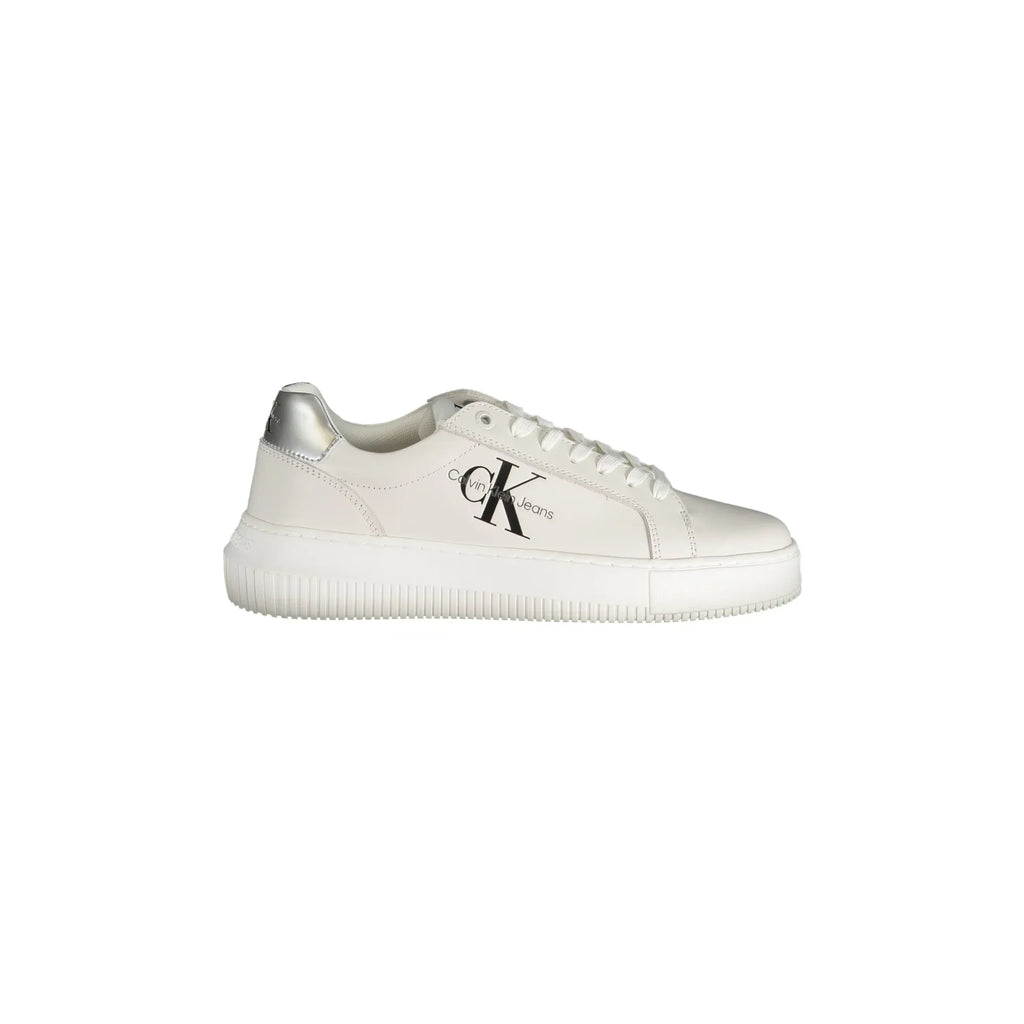 CALVIN KLEIN Scarpe Sportive Donna Bianche con Dettagli a Contrasto