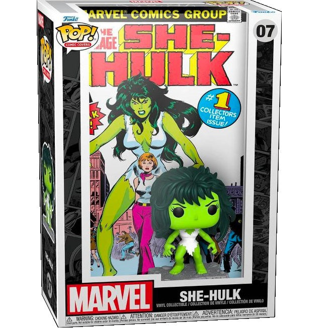 Funko Pop! Comic Cover Marvel - (07) She-Hulk Exclusive Vinyl Figure 9Cm