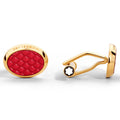 Montblanc Meisterstück oval cufflinks steel yellow gold PVD finish 134469