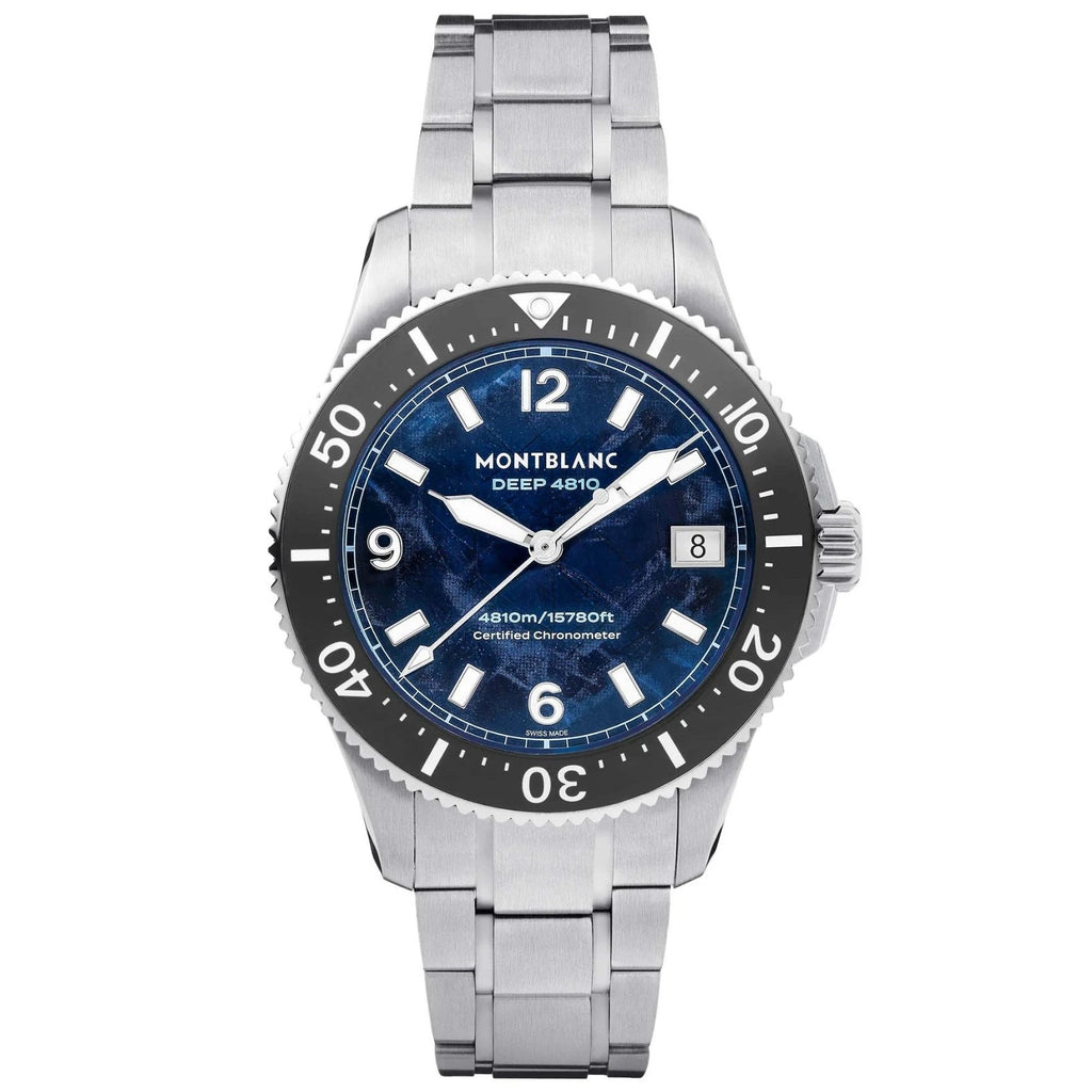 Montblanc Iced Sea 0 Oxygen Deep 4810 43mm blue automatic titanium watch 135634