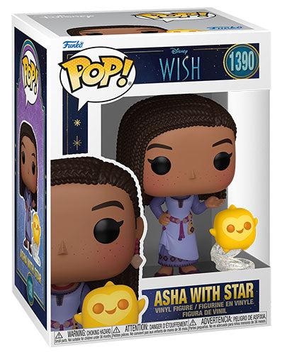 Funko Pop! Disney Wish (1390) Asha With Star Vinyl Figure 9Cm Collectible Statue