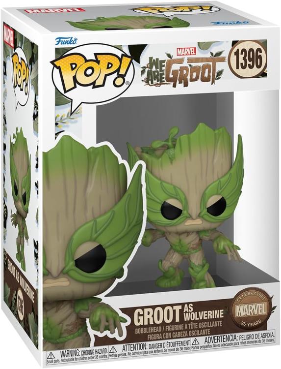 Funko Pop! Marvel We Are Groot (1396) Groot As Wolverine Vinyl Figure 9Cm