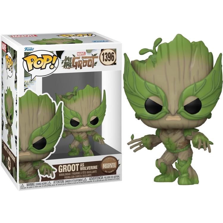 Funko Pop! Marvel We Are Groot (1396) Groot As Wolverine Vinyl Figure 9Cm
