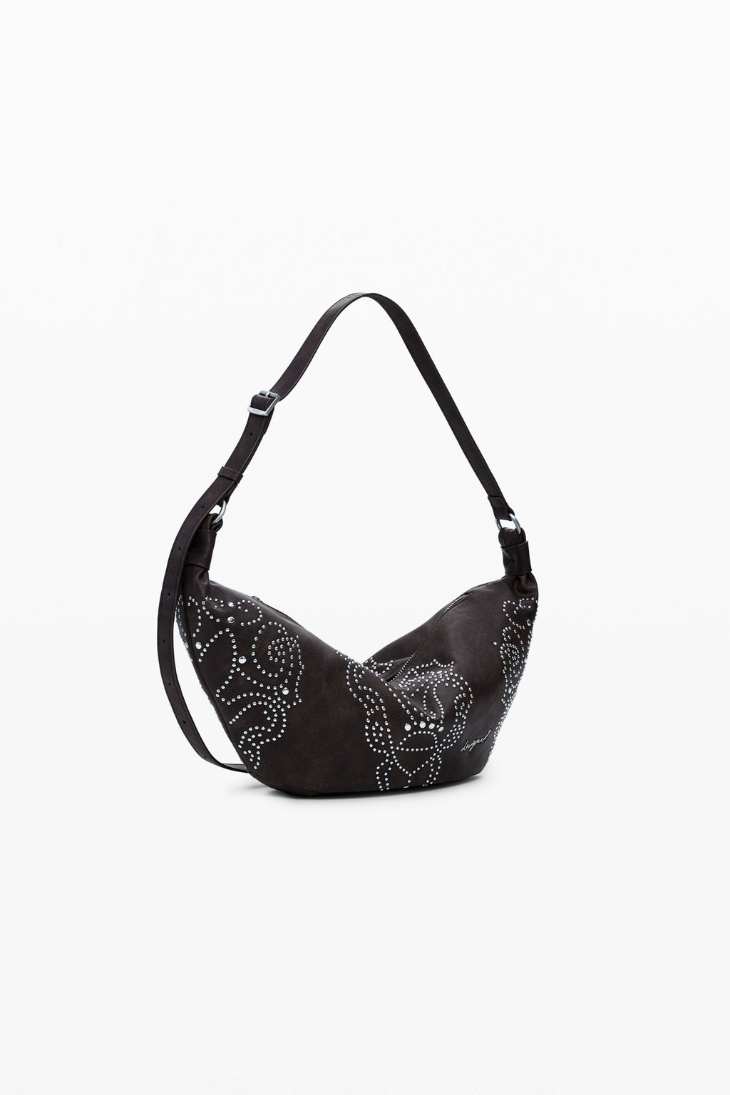 DESIGUAL Women's Brown Shoulder Bag, Poker Face Munster