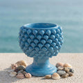 Vaso Mezza Pigna in Ceramica di Caltagirone — Turchese