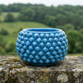 Vaso Mezza Pigna Senza Piede in Ceramica di Caltagirone — Turchese