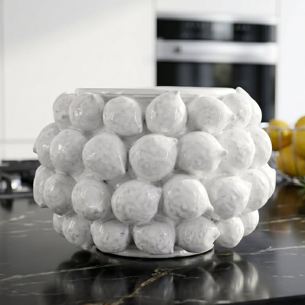 Vaso con Limoni in Ceramica di Caltagirone — Linea Decorativa