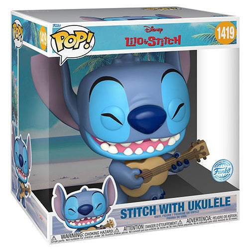 Funko Pop! Disney Lilo & Stitch (1419) Stitch W/Ukulele Vinyl Figure Large 25Cm