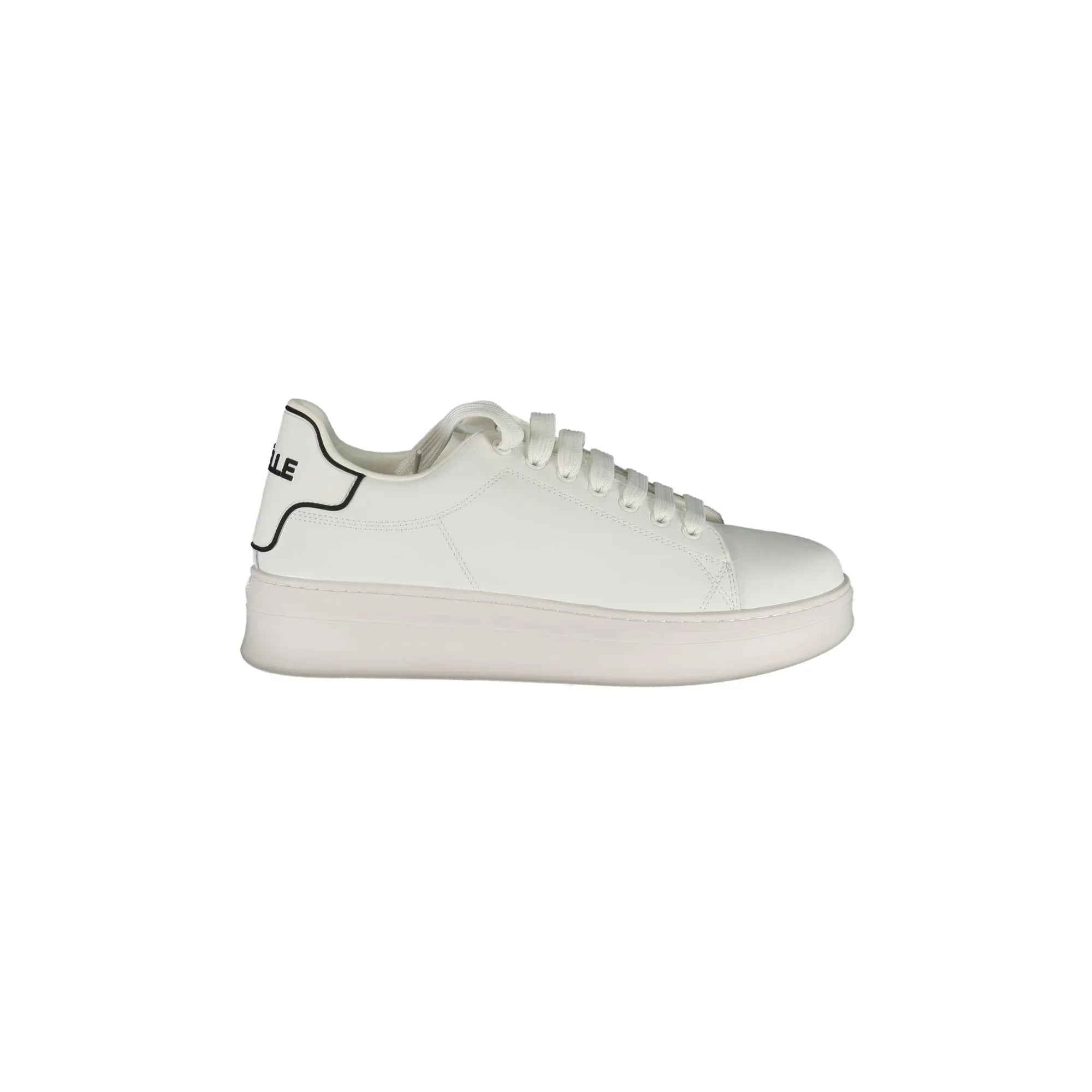 GAELLE PARIS Men's White Sneakers with Contrast Details