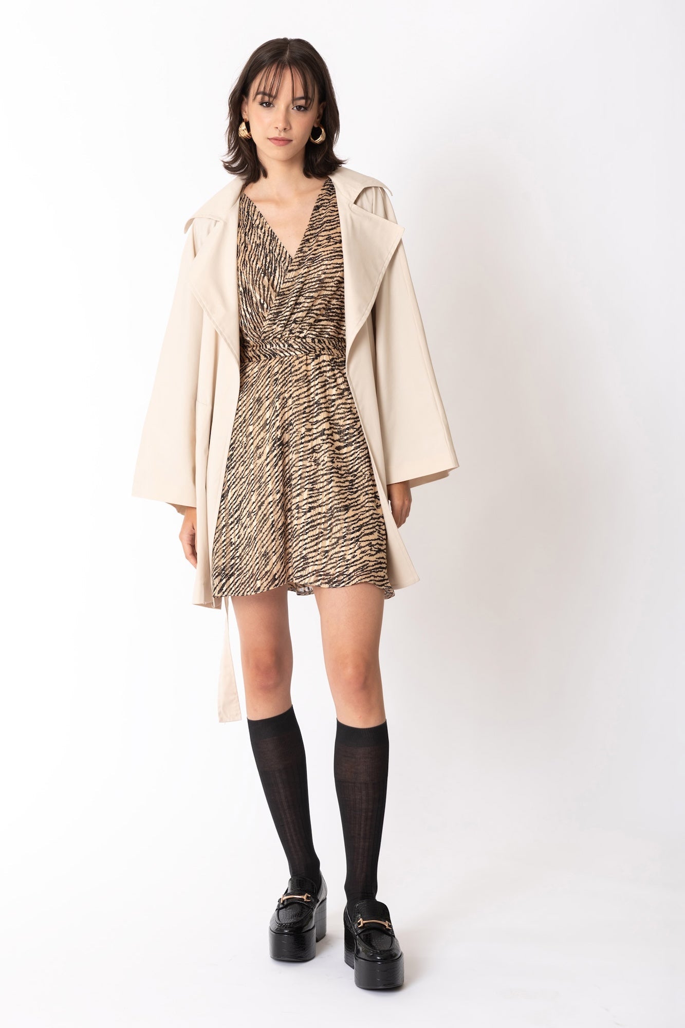 Micro animal print dress