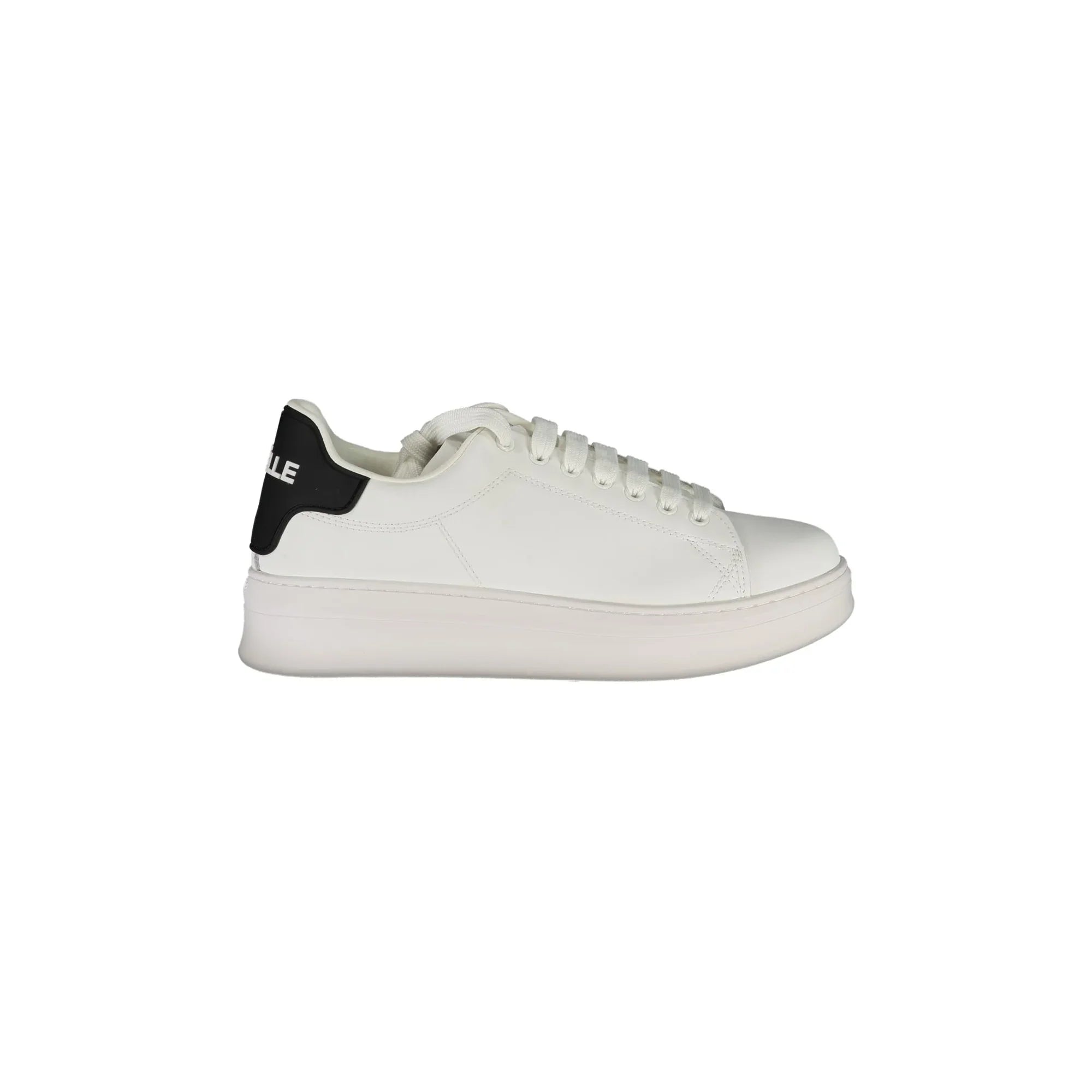 GAELLE PARIS Men's White Sneakers with Contrast Details